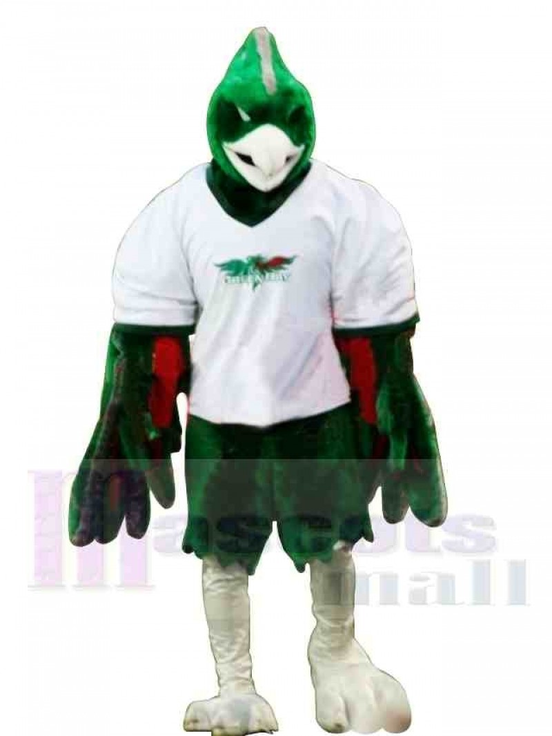 Sporty Green Phoenix Mascot Costume 