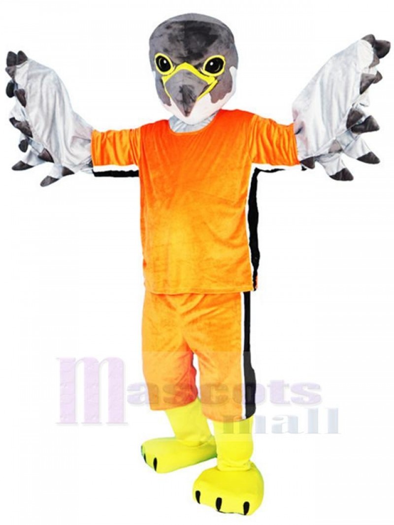 Sports Gray Eagle Hawk Mascot Costume Animal