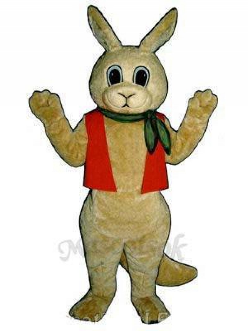 Aussie Roo Kangaroo with Neckerchief & Vest Mascot Costume