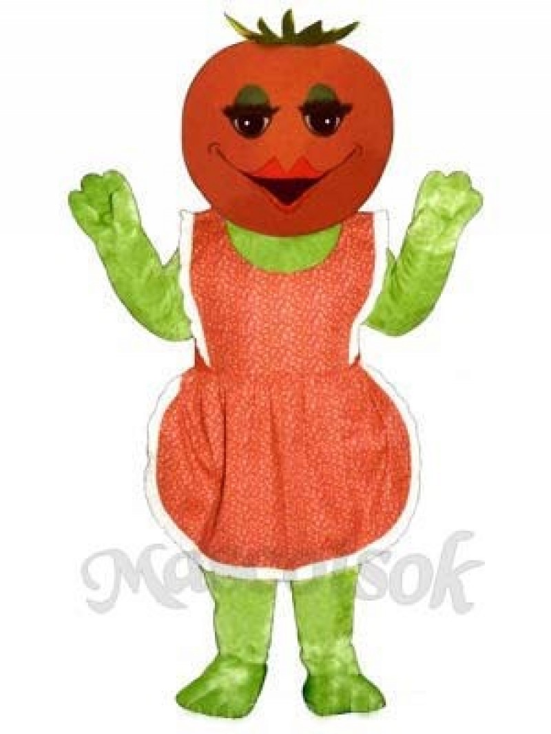 Ms. Tomato with Apron Mascot Costume