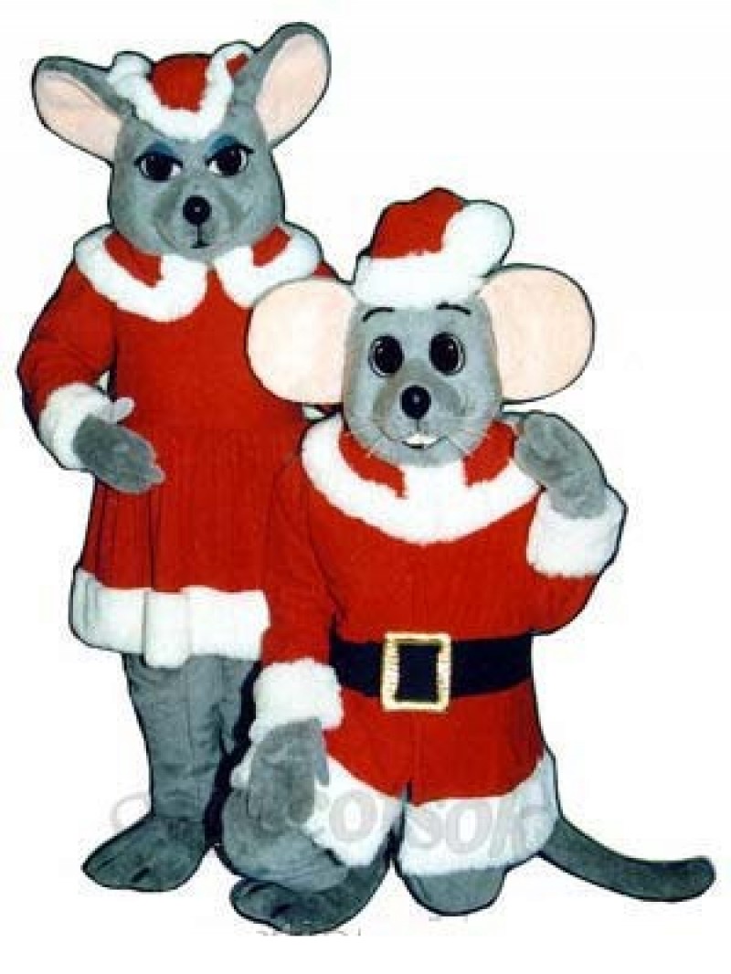 Chris Mouse (Kneeling) Christmas Mascot Costume