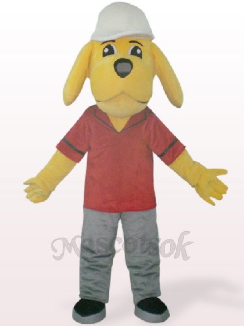 Yellow Naught Dog Plush Mascot Costume