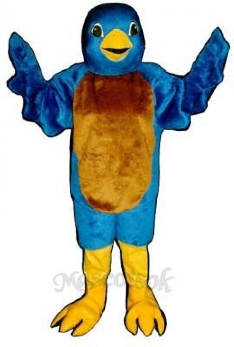 Cute Blue Bird Mascot Costume