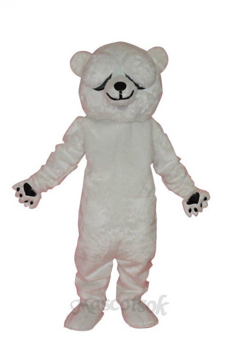 Simple and honest polar bears adult mascot costume