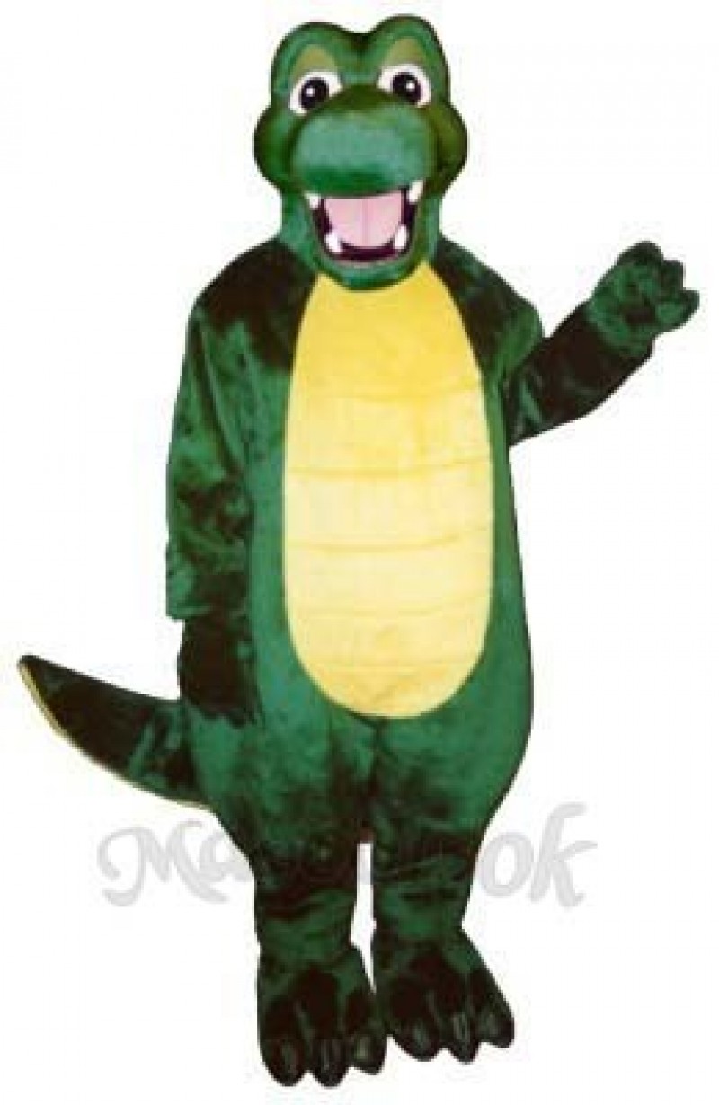 Happy Alligator Mascot Costume