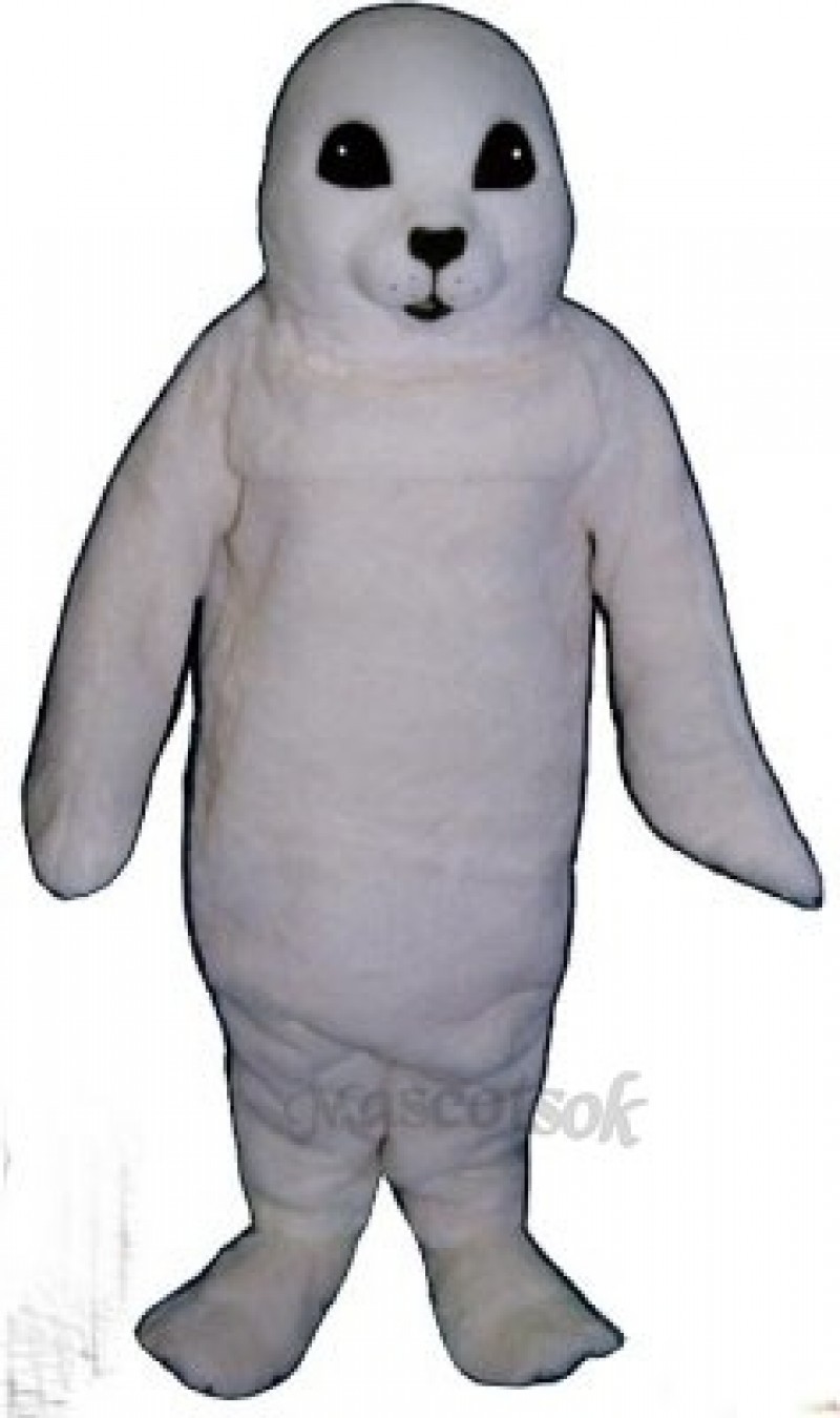 Cute White Baby Seal Mascot Costume