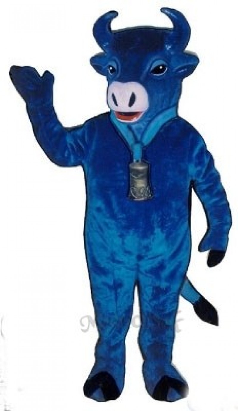 Blue Belle Cattle Mascot Costume