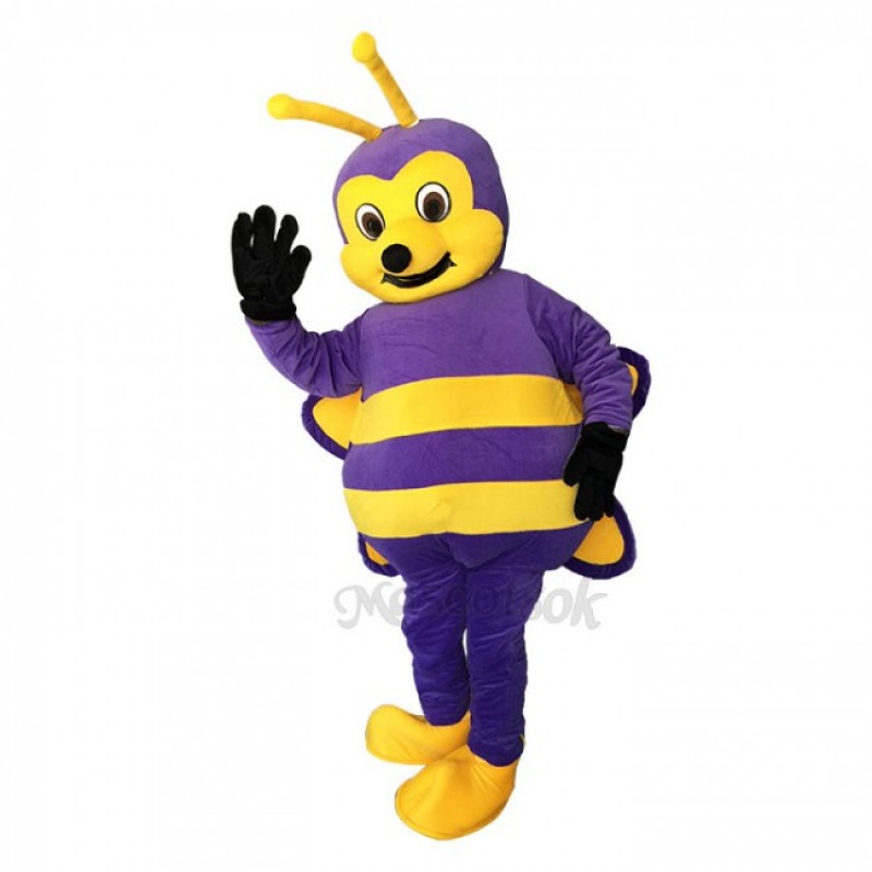 Lovely Purple Bee Mascot Adult Costume
