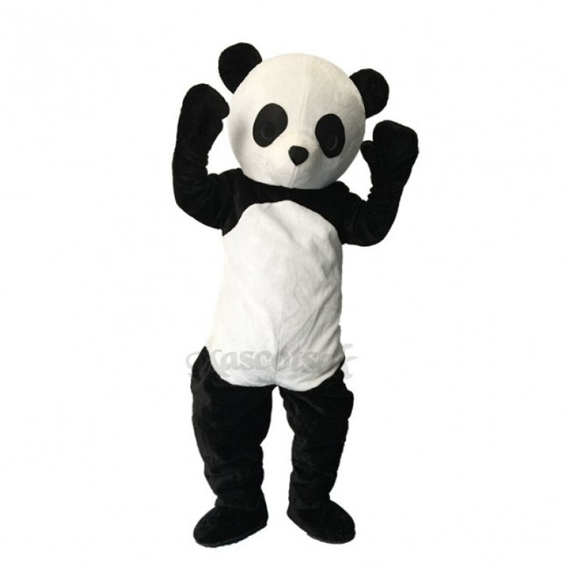 Lovely Black And White Panda Plush Adult Mascot Funny Costume