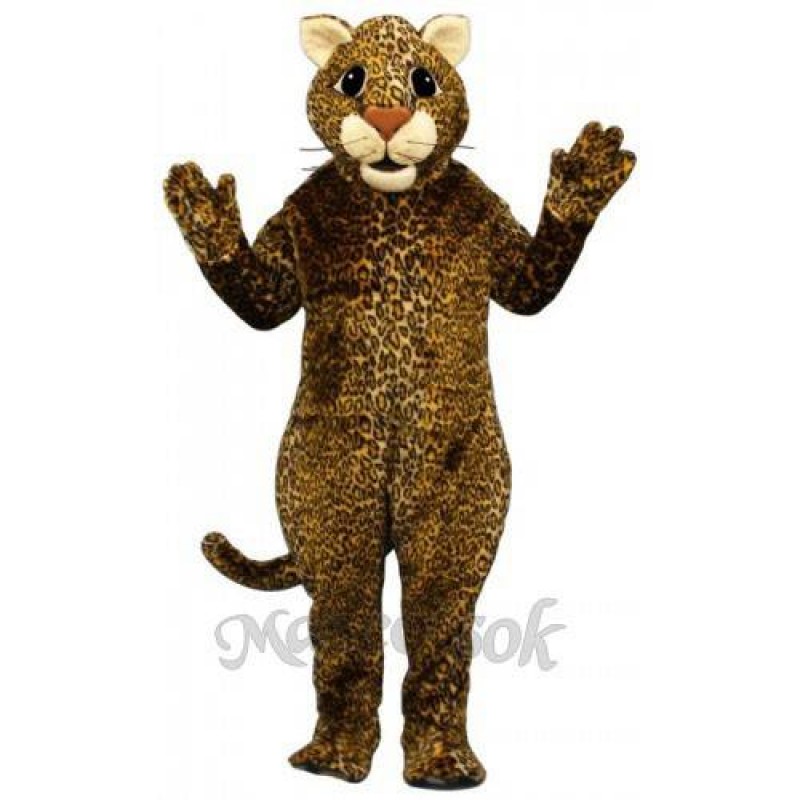 Cute Leaping Leopard Mascot Costume