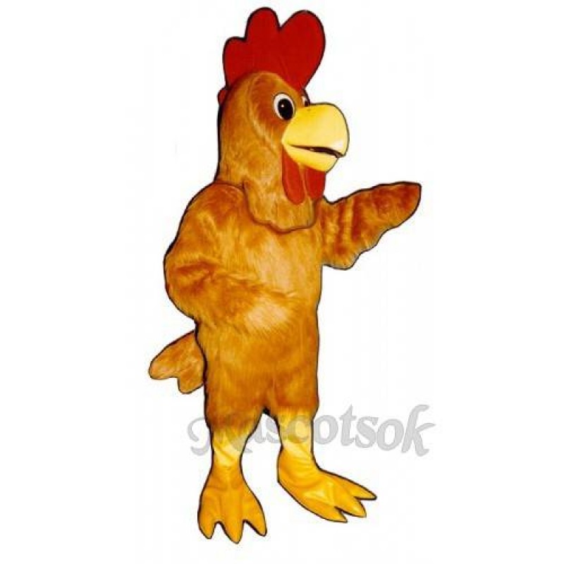 Cute Rusty Rooster Mascot Costume