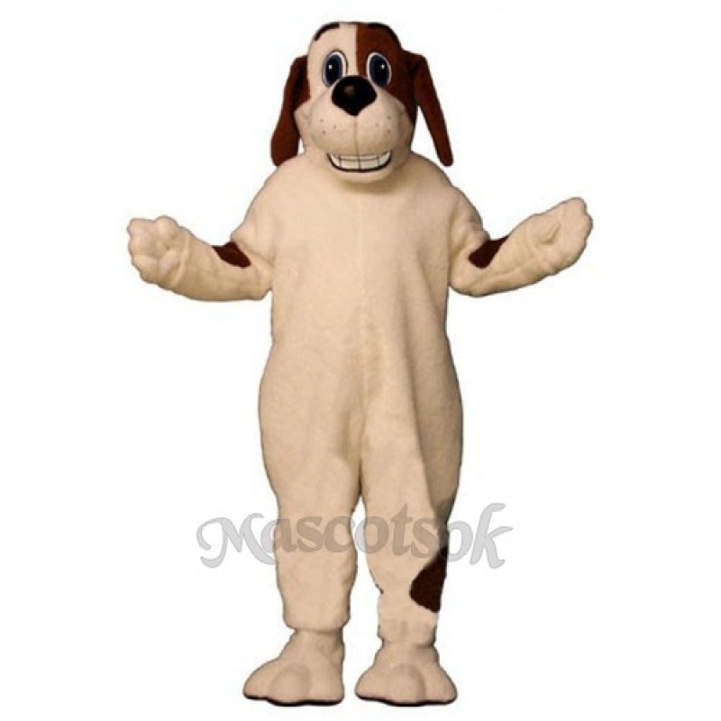 Cute Grinning Hound Dog Mascot Costume
