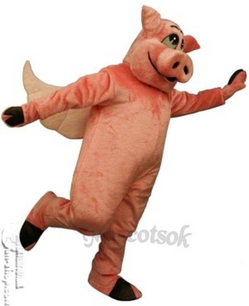 Flying Hog Pig Piglet Mascot Costume