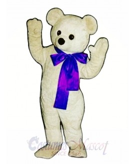 New Beau Bear with Bow Mascot Costume