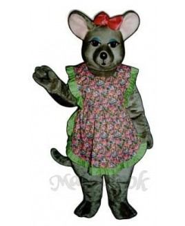 Charlotte Mouse with Apron & Bow Mascot Costume