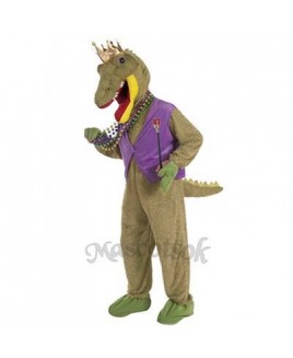 Mardi Gras Alligator King Mascot Costume