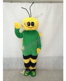 Green and Yellow Bee Mascot Costume