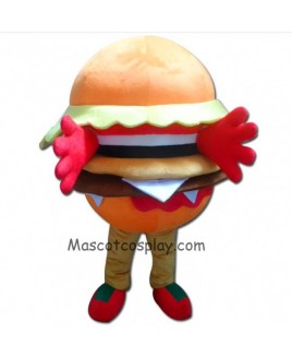 High Quality Adult Food Hamburger Mascot Costume