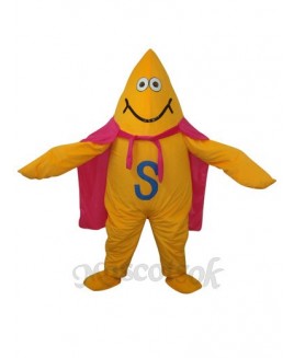Yellow Starfish Short Plush Adult Mascot Funny Costume