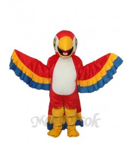 Red Parrot with Lace Tail Mascot Adult Costume
