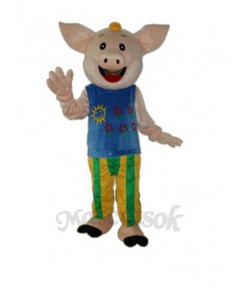 Cocoa Male Pig Mascot Adult Costume
