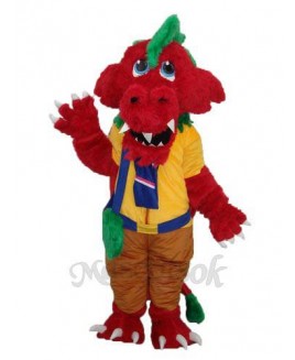 Red Dragon with Bag Plush Mascot Adult Costume