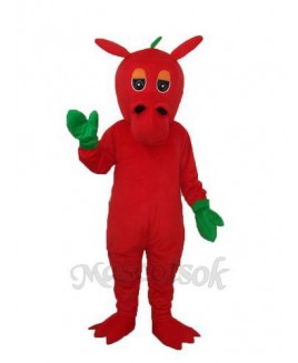 Flower Red  Dragon Mascot Adult Costume