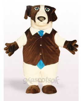 Brown Dog Plush Adult Mascot Costume