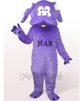 Dog In Purple Plush Mascot Costume