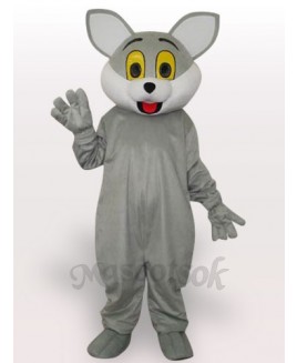 Gray Cat Short Plush Adult Mascot Costume