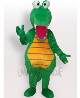 Green Crocodile Short Plush Adult Mascot Costume
