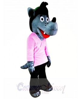 Cartoon Wolf Mascot Costume
