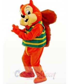 Orange Cute Squirrel Mascot Costume  