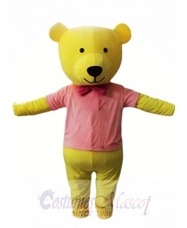 Yellow Bear Mascot Costume  