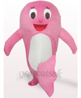 Pink Dolphin Plush Adult Mascot Costume