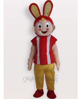 Easter Rabbit Short Plush Adult Mascot Costume