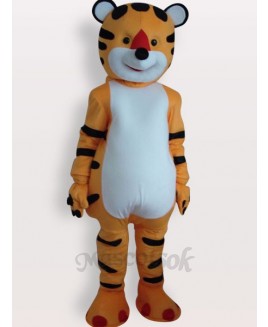 Tiger Short Plush Adult Mascot Costume