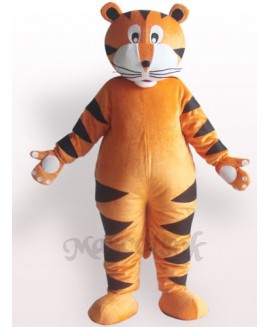 Tiger With White Claw Plush Adult Mascot Costume
