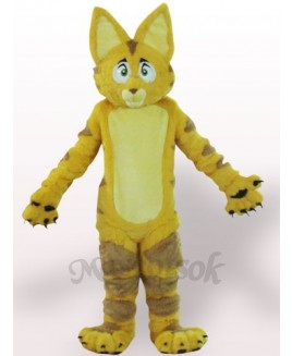 Yellow Cat Plush Adult Mascot Costume