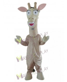 Giraffe with Big Eyes Mascot Costume