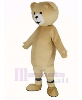 Creamy White Teddy Bear Mascot Costume