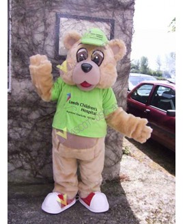 High Quality Adult Tan Bear Mascot Costume