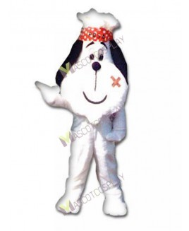 High Quality Adult British Red Cross Dog White Dog Mascot Costume