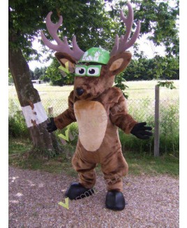 High Quality Adult Brown Deer Mascot Costume