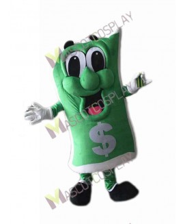 High Quality Adult Green Dollar Bill Mascot Costume