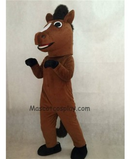 Hot Sale Adorable Realistic New Brown Friendly Horse Mascot Costume