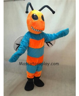 Hot Sale Adorable Realistic New Orange and Blue Bee Mascot Costume