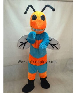 Hot Sale Adorable Realistic New Orange and Blue Bee Mascot Costume