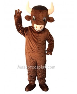 New Cute Brown Bison Mascot Costume