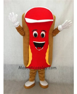 Hot Sale Adorable Realistic New Popular Professional Food Promotion Snack Red Hot Dog Mascot Costume Fancy Dress Outfit